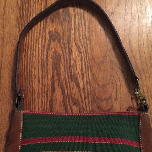 Cedeno Sturdy Leather and Tapestry Crossbody Bag - Picture 5 of 13